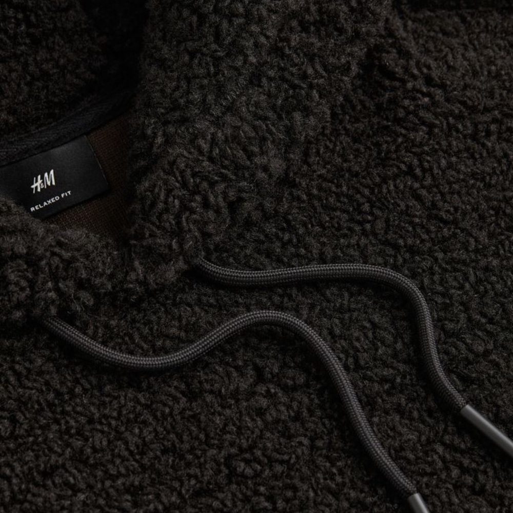 Relaxed fit Teddy fleece hoodie - Picture 3 of 4